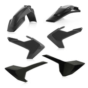 Acerbis 2634020001 Acerbis 17-19 Husqvarna TE150/250/300/ FE250/350/450/501/ TE250i/ TE300i Plastic Kit - Black - 2634020001