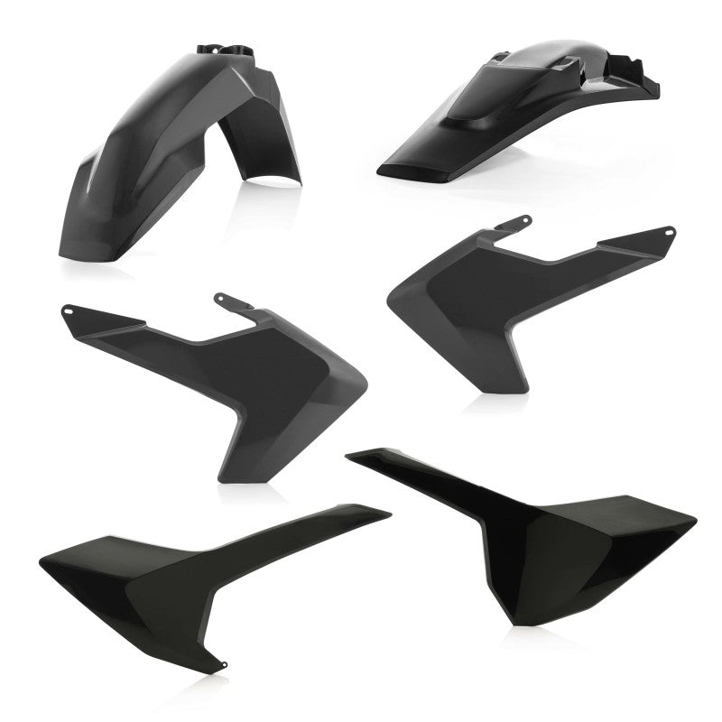 Acerbis 2634020001 Acerbis 17-19 Husqvarna TE150/250/300/ FE250/350/450/501/ TE250i/ TE300i Plastic Kit - Black - 2634020001