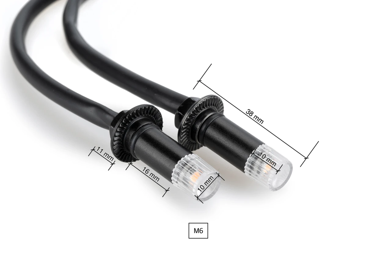 Puig Tab LED Turn Signals Illumination 21749N - Black Clear