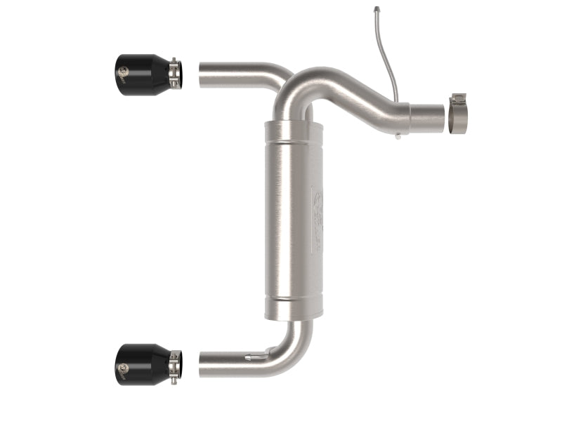 aFe 49-33137-B aFe Vulcan 3in 304 SS Axle-Back Exhaust 2021 Ford Bronco L4-2.3L (t)/V6-2.7L (tt) w/ Black Tips