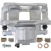 Silver brake caliper with hardware for improved braking performance in 2C-5487 A1 Remfg
