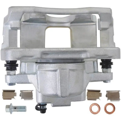 Silver brake caliper with hardware for improved braking performance in 2C-5487 A1 Remfg
