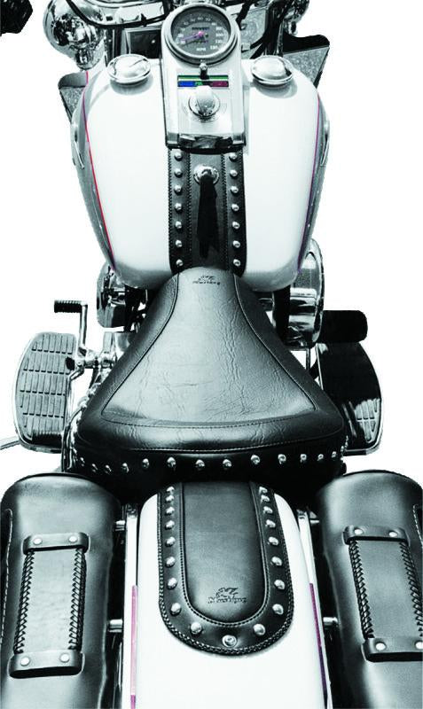 Mustang Motorcycle 79429 Mustang 04-21 Harley Sportster 4.5 Wide Touring Solo Seat w/Driver Backrest - Black