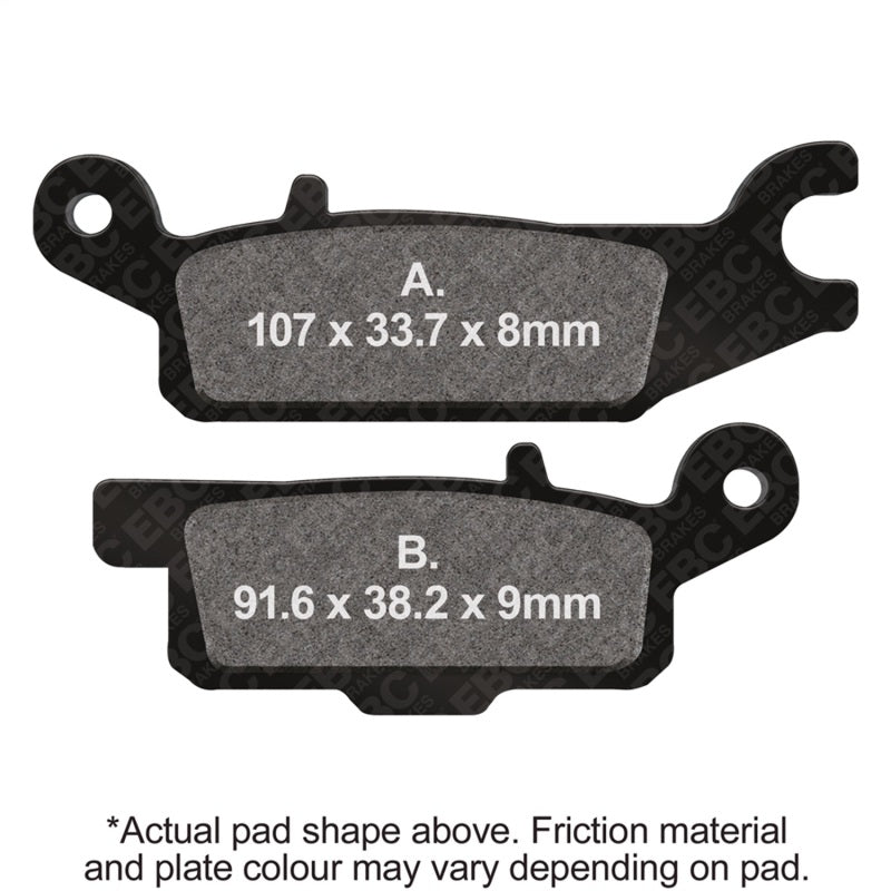 EBC Powersports FA445SV EBC 09-14 Yamaha YFM 550 Grizzly FI 4WD Auto Rear Left SV Brake Pads