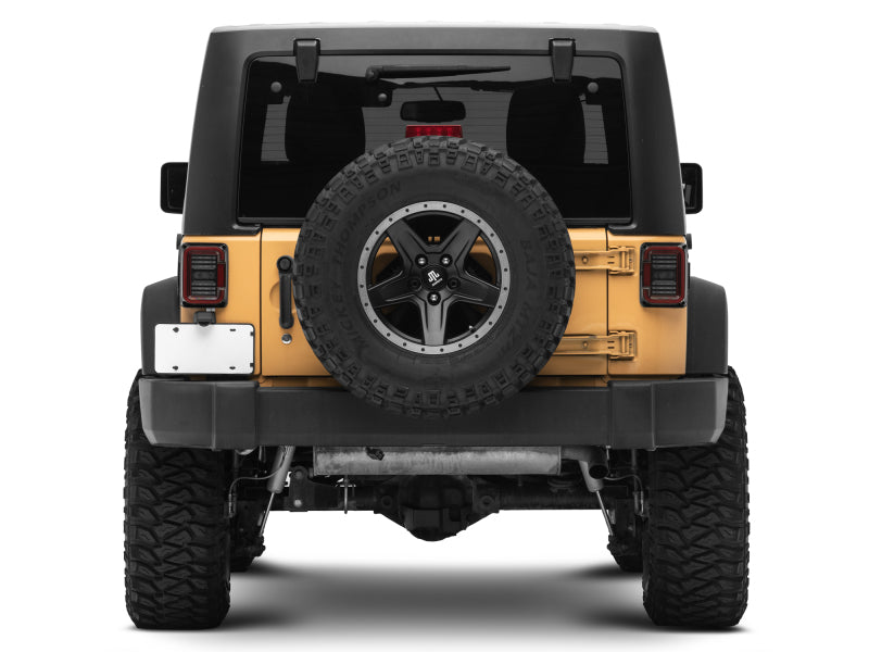 Raxiom J138358 Raxiom 07-18 Jeep Wrangler JK Axial Series LED Halo Tail Lights- Black Housing (Dark Smoked Lens)