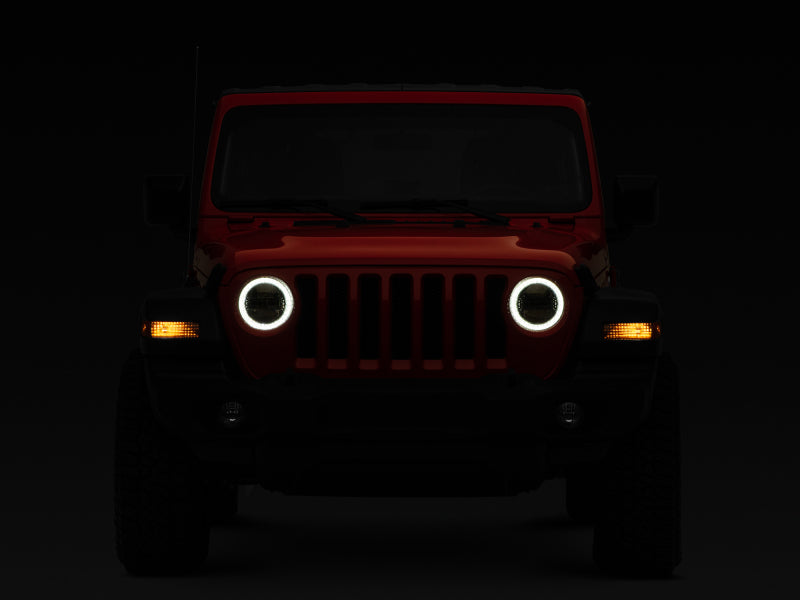 Raxiom J133763 Raxiom 18-22 Jeep Wrangler JL/JT Axial Series LED Headlights- Black Housing (Clear Lens)