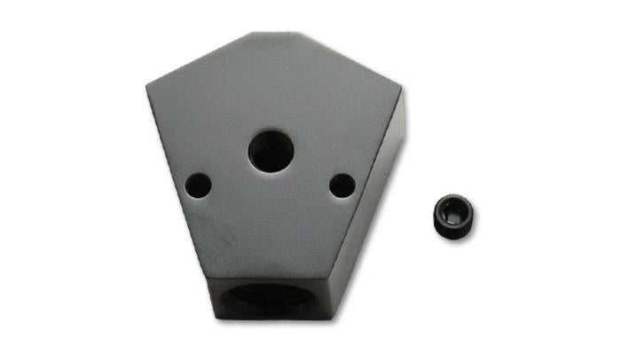 Vibrant 10822 Vibrant Billet Aluminum Y-Block Fitting with 1/8in NPT Port - 1/2in NPT x 1/2in NPT x 1/2in NPT - 10822