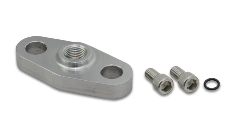 Vibrant 19874 Vibrant Alum Turbo Oil Inlet Flange w/ -4AN Male for Garrett GT4708/4718/5008/5018/5518/5533/5541