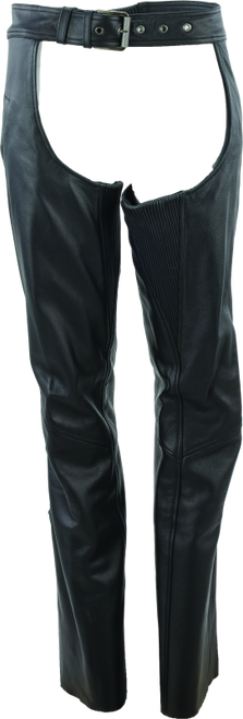 River Road Plains Leather Chaps Black Womens - XL - 094428