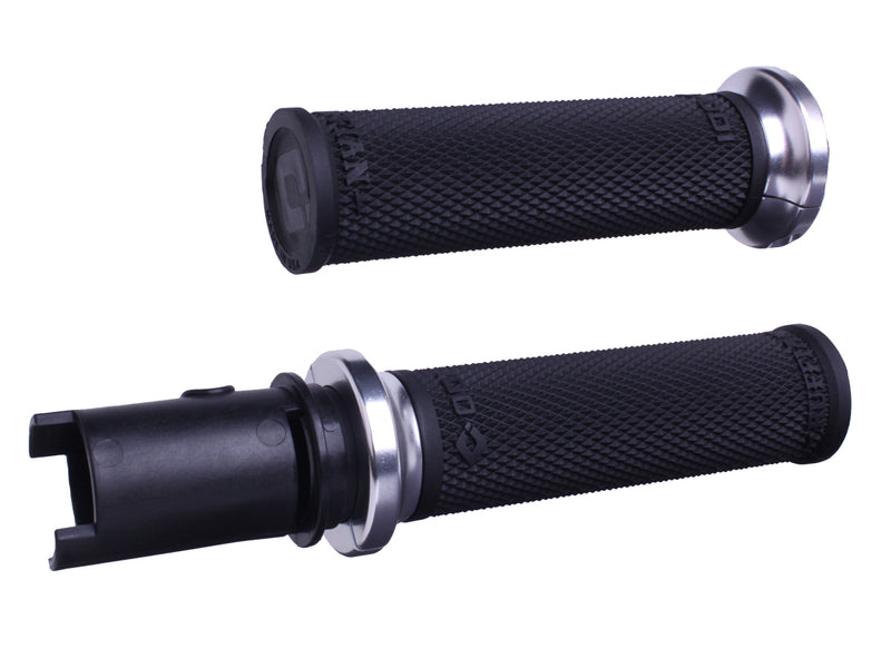 Lock On Ruffian Grips Black/Silver Cvo `23 24