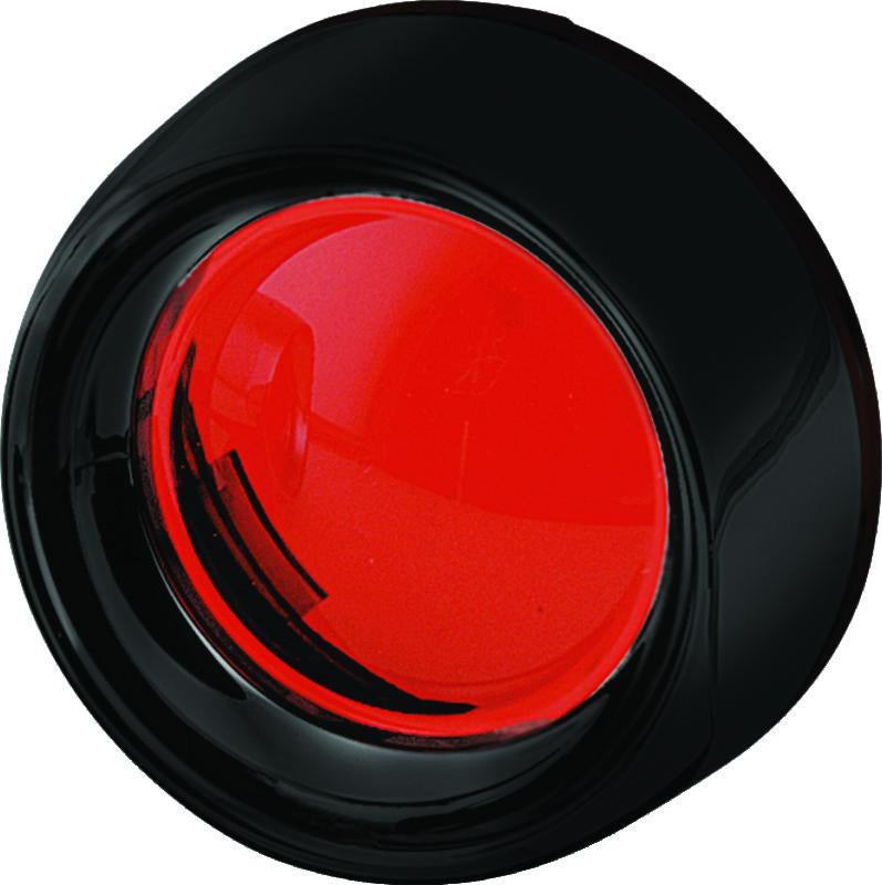 Kuryakyn 5482 Kuryakyn Deep Dish Bezels Red Lens Gloss Black - 5482