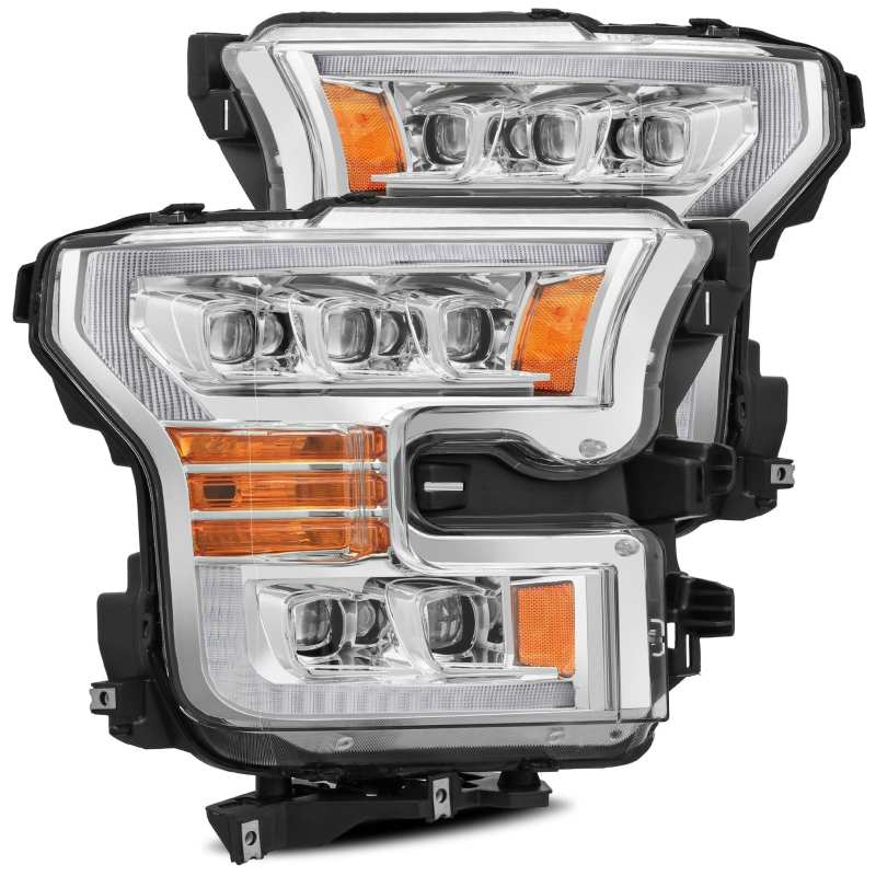 AlphaRex 880148 AlphaRex 11-16 Ford F-350 SD NOVA LED Proj Headlights Plank Style Chrm w/Activ Light/Seq Signal