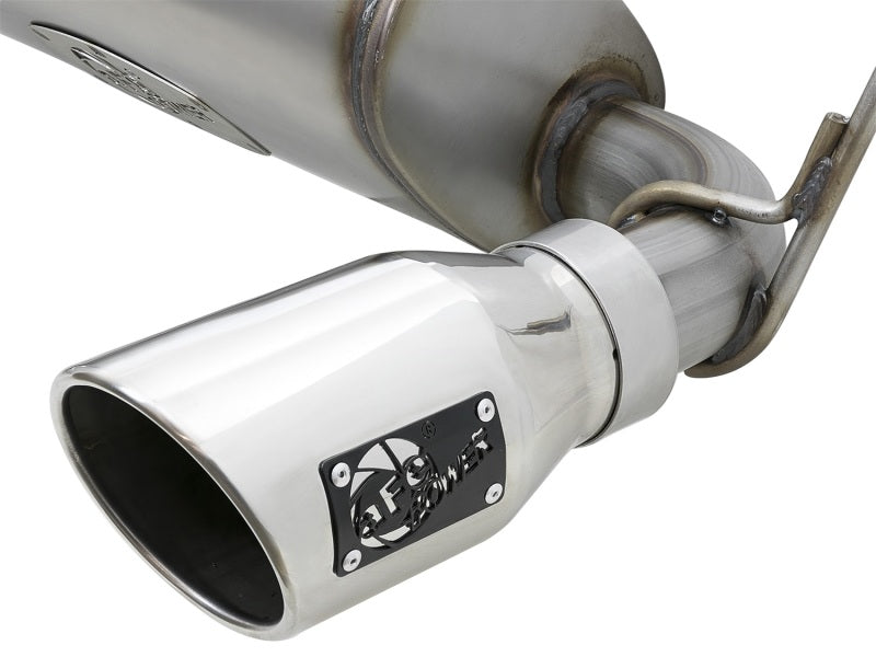aFe 49-48061-P aFe Rebel Series 2.5in 409 SS Axle-Back Exhaust w/Polished Tips 07+ Jeep Wrangler (JK) V6 3.6L/3.8L