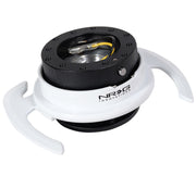 NRG SRK-700BK/WT NRG Quick Release Kit - Black Body/ White Ring w/ Handles