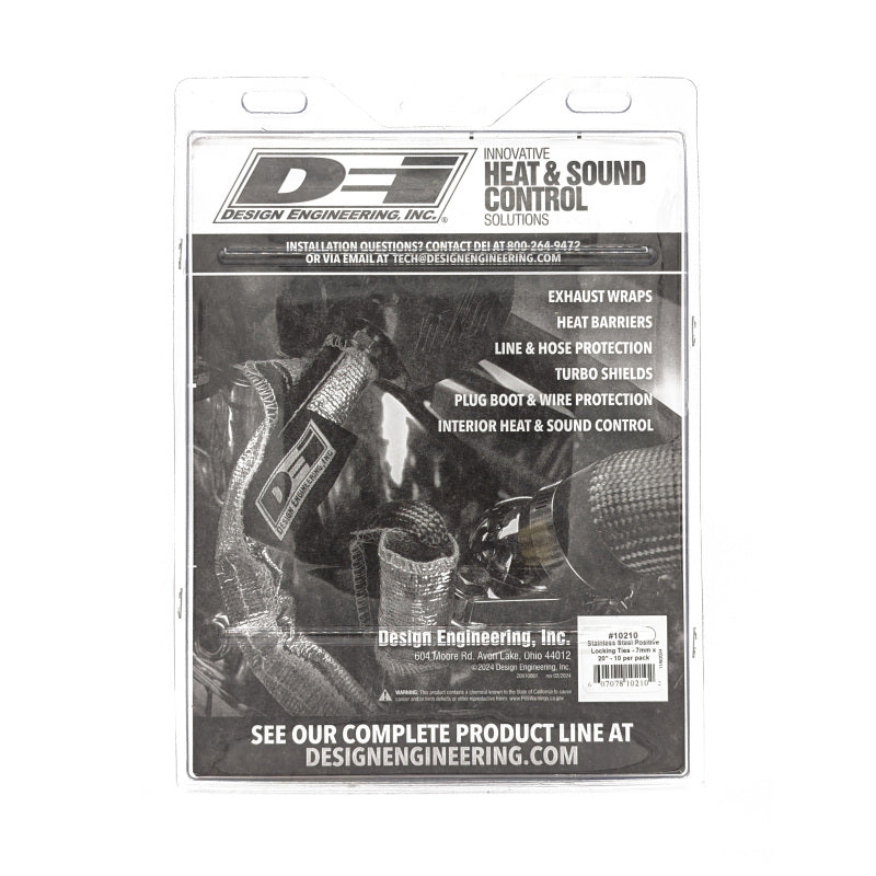 DEI 10210 DEI Stainless Steel Positive Locking Tie 1/4in (7mm) x 20in - 10 per pack