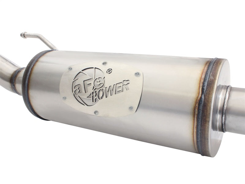 aFe 49-48057 aFe MACHForce XP 2-1/2in SS-409 Cat-Back Exhausts w/ 18in Muffler 07-17 Jeep Wrangler V6-3.6L