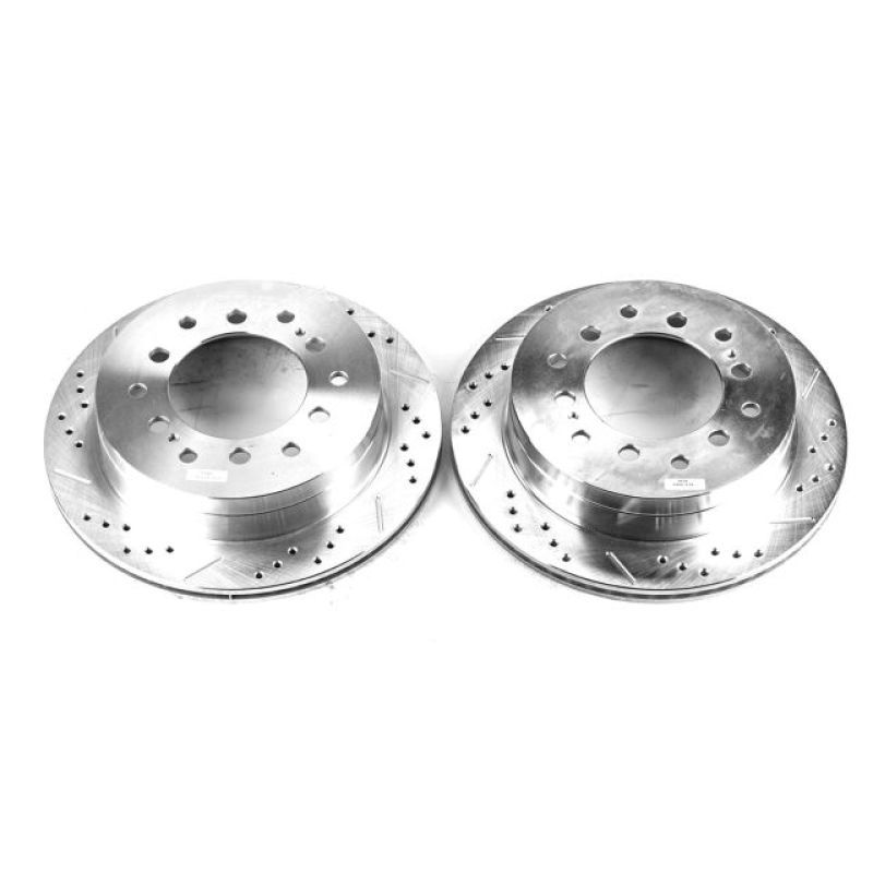 PowerStop JBR971XPR Power Stop 03-09 Lexus GX470 Rear Evolution Drilled & Slotted Rotors - Pair - JBR971XPR