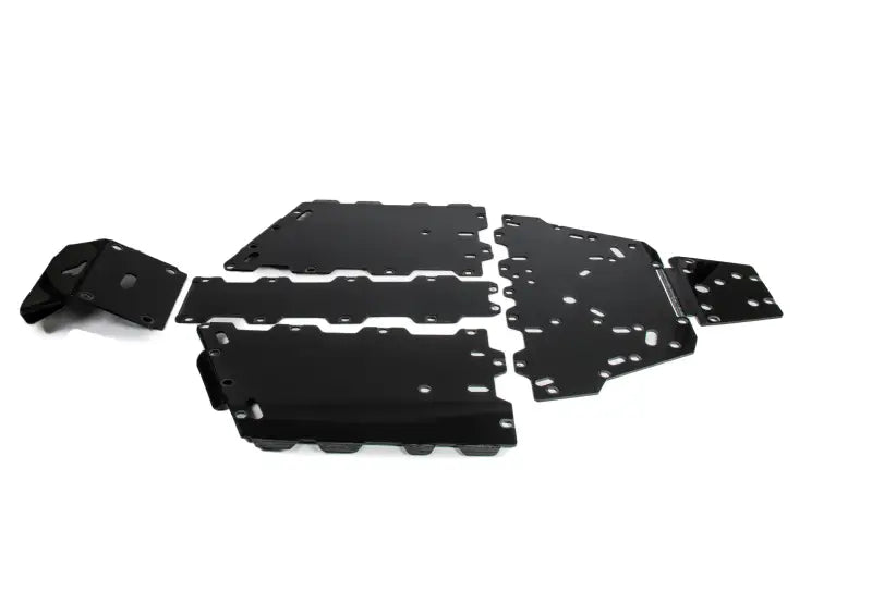 Black metal skid plate assembly for vehicle underbody protection by Rival Powersports USA