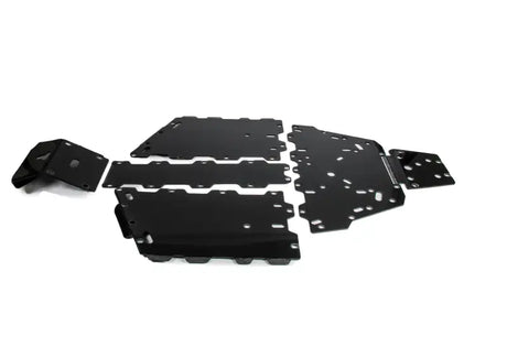 Black metal skid plate assembly for vehicle underbody protection by Rival Powersports USA