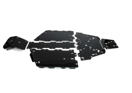 Black metal skid plates for vehicle underbody protection from Rival Powersports USA