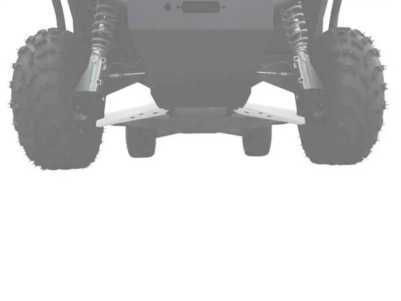 ATV rear view showing Rival Powersports USA Front A Arm Guards for powersports USA
