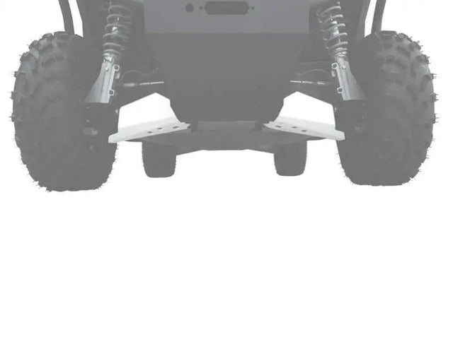 ATV rear view showing Rival Powersports USA Front A Arm Guards for powersports USA