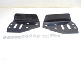 Black metal brackets with hardware for Rival Powersports USA front A arm guards