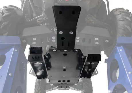 Black metal ATV skid plate for powersports USA by Rival Powersports USA Central