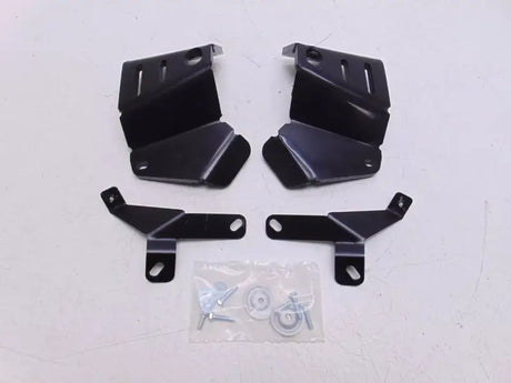 Black metal mounting brackets and hardware for Rival Powersports USA Rear A Arm Guards