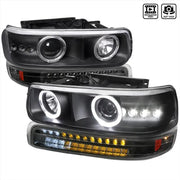 2LBLHP-SIV99JMLED-RS Spec-D Tunin Dual Halo Projector Headlight With - Assembly