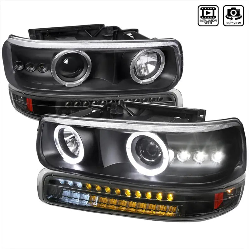 2LBLHP-SIV99JMLED-RS Spec-D Tunin Dual Halo Projector Headlight With - Assembly