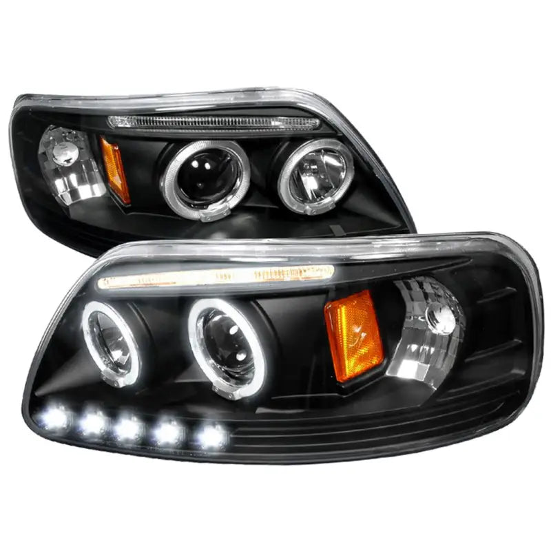 2LHP-F15097JM-TM Spec-D Tunin Halo Led Projector Black - Headlight Assembly