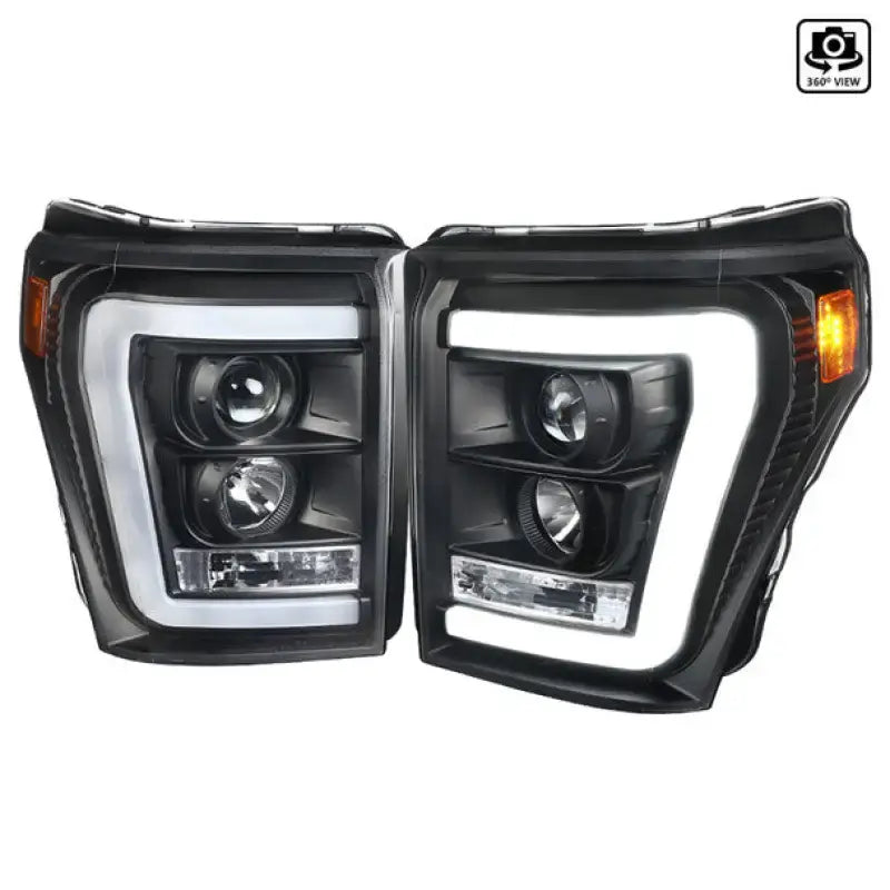 2LHP-F25011JM-TM Spec-D Tunin Projector Headlights- Black Also Fi - Headlight Assembly