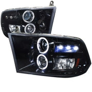 Spec-D Tunin Halo LED Projector Headlight Gloss, 2LHP-RAM09G-TM model, sleek finish, enhanced visibility, easy installation, durable construction, perfect for RV, Automotive, Powersports, off-road, marine, exterior, truck accessories, interior, truck bed, RV Lighting, Audio & Electronics, AVADA - Best Sellers, Must Haves