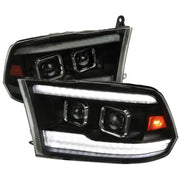 2LHP-RAM09SMG7-SQ-RS Spec-D Tunin Projector Headlights With Black Hou - Headlight Assembly