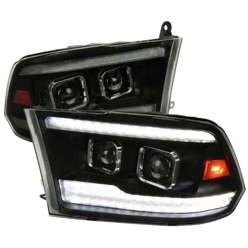 2LHP-RAM09SMG7-SQ-RS Spec-D Tunin Projector Headlights With Black Hou - Headlight Assembly