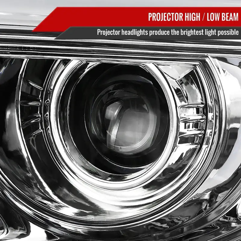 2LHP-SIE14-TM Spec-D Tunin Projector Headlights - Chrome - Headlight Assembly