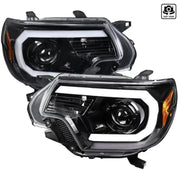 2LHP-TAC12BK-TM Spec-D Tunin Projector Headlights- Black - Headlight Assembly