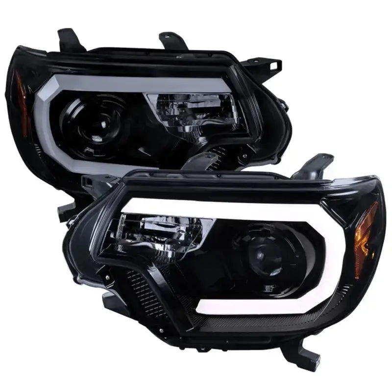 2LHP-TAC12G-TM Spec-D Tunin Projector Headlights- Glossy Black - Headlight Assembly