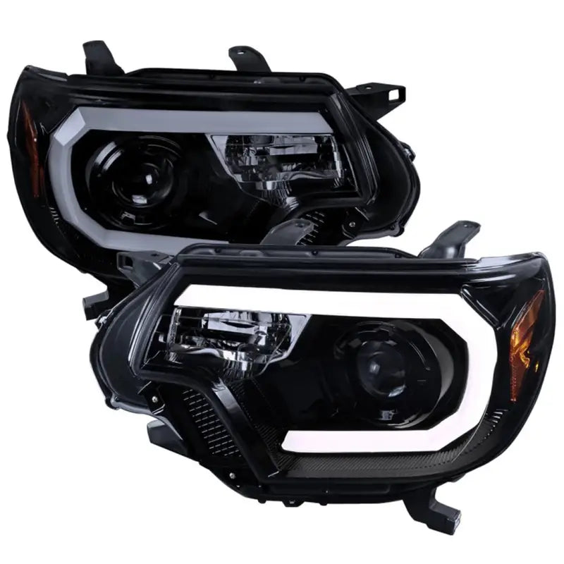 2LHP-TAC12G-TM Spec-D Tunin Projector Headlights- Glossy Black - Headlight Assembly