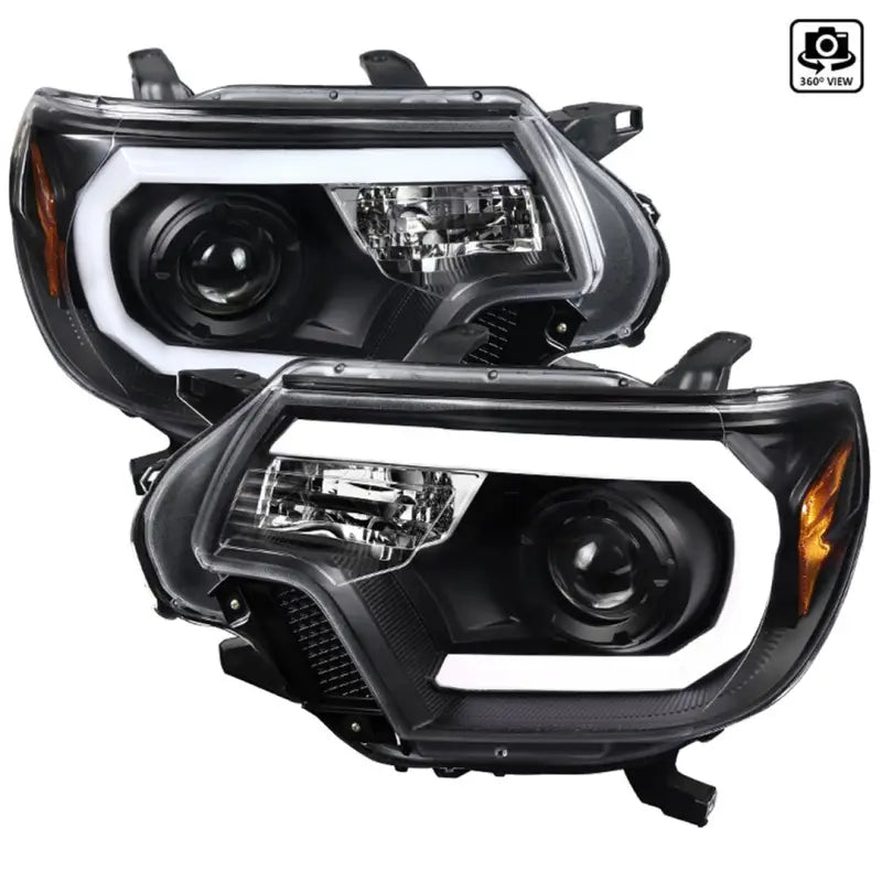 2LHP-TAC12JM-TM Spec-D Tunin Projector Headlights- Black - Headlight Assembly