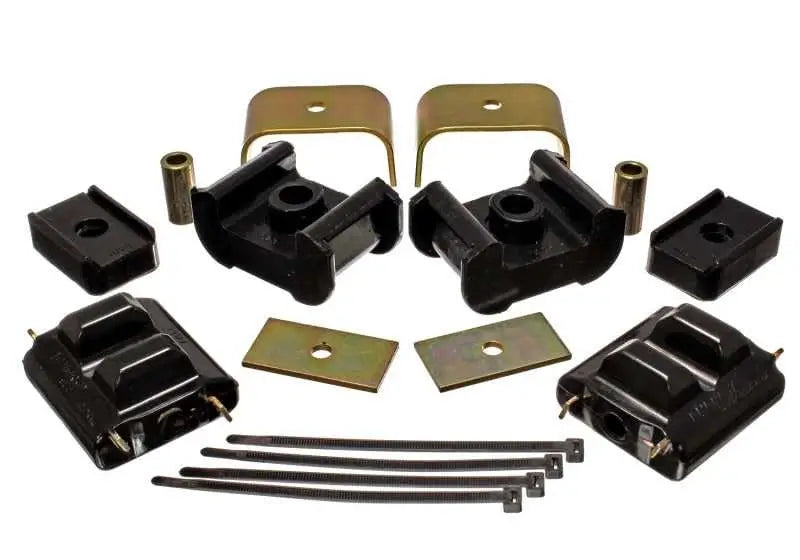 Energy Suspension 3.1124G Energy Suspension 73-84 K5 Blazer 4WD Fullsize Black Complete Motor&Trans Mount Set Zinc Finish