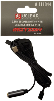 UCLEAR 3.5mm Speaker Adaptor W/Dual Mics For Use With Motion Serie