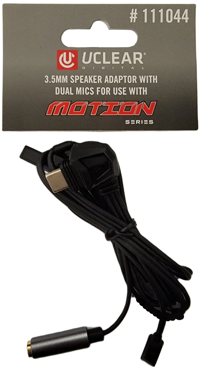 UCLEAR 3.5mm Speaker Adaptor W/Dual Mics For Use With Motion Serie