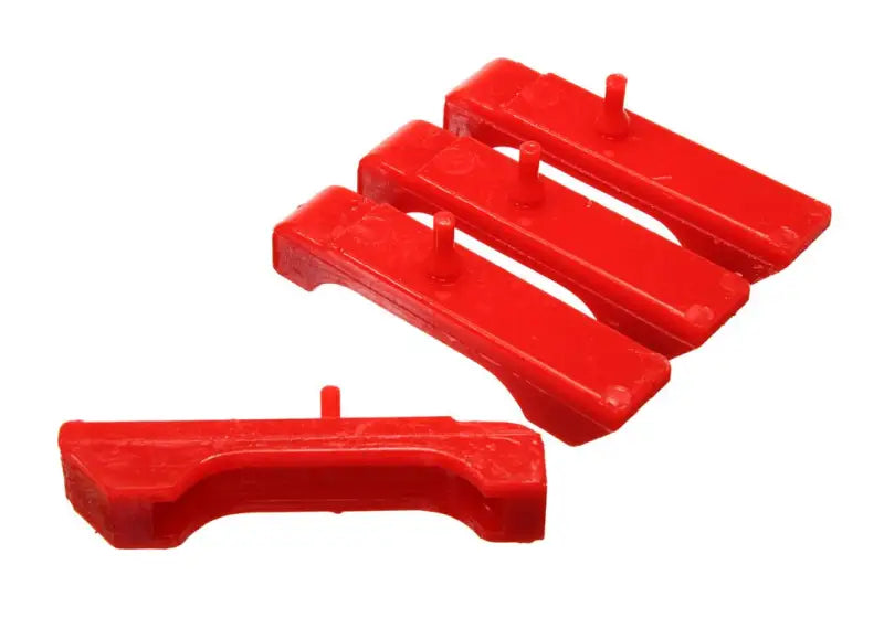3.6117R Energy Suspn Radiator Isolator Pad Set; Red; Sma