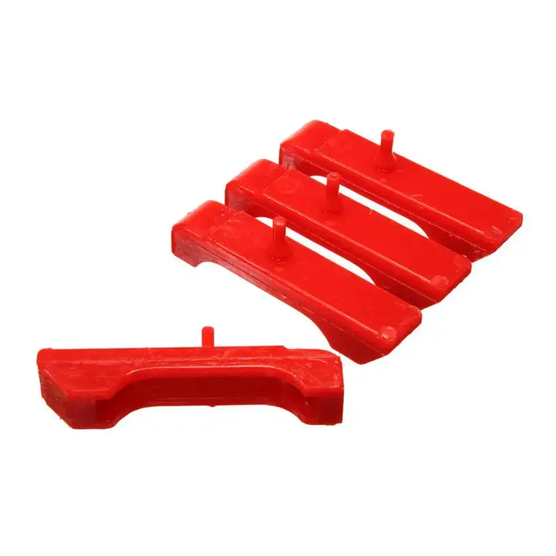 3.6117R Energy Suspn Radiator Isolator Pad Set; Red; Sma
