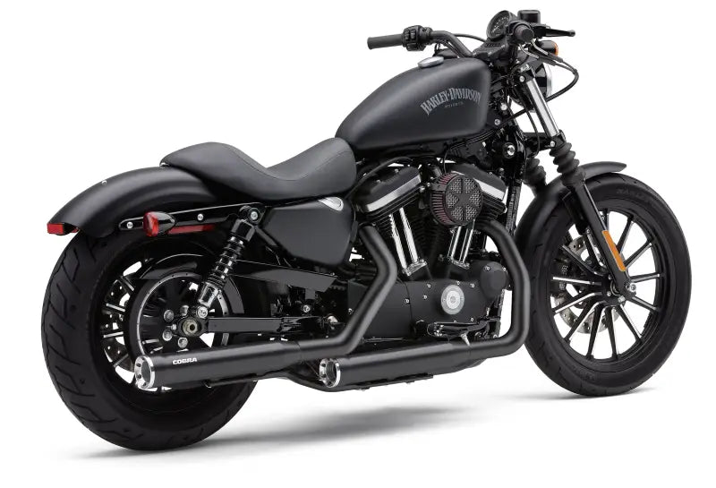 3" Rpt Slip Ons Black Sportster 04 13 - COBRA
