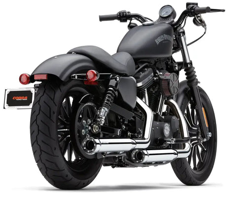 3" Rpt Slip Ons Chrome Sportster 14 22 - COBRA