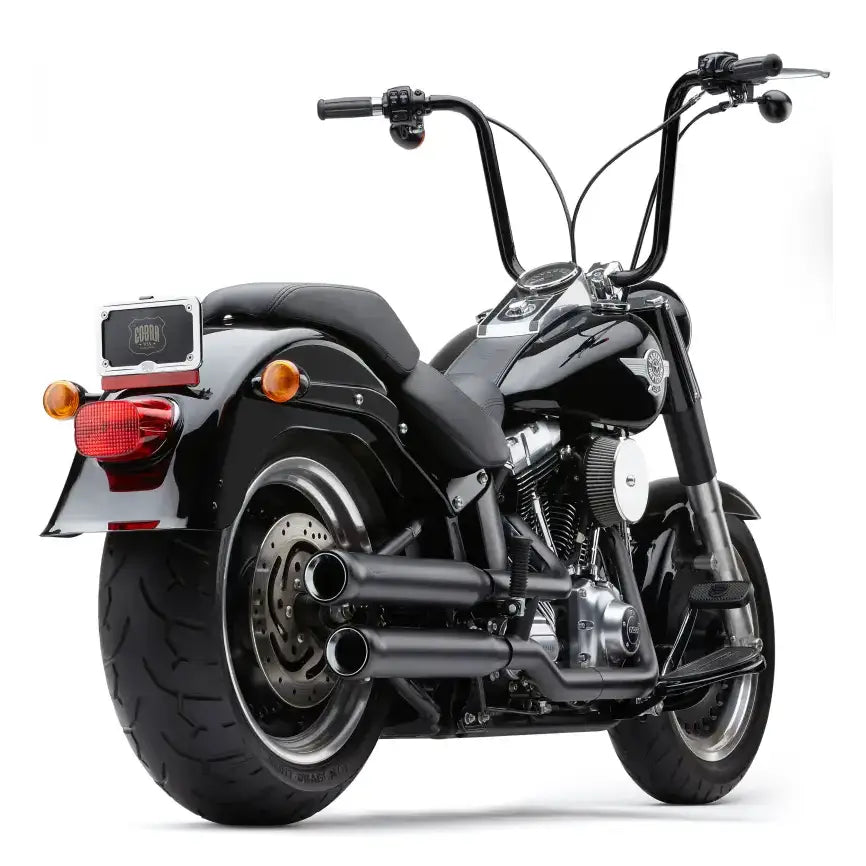 3" Nh Series Slip Ons Black Fat Boy/Dce 07 17 - COBRA