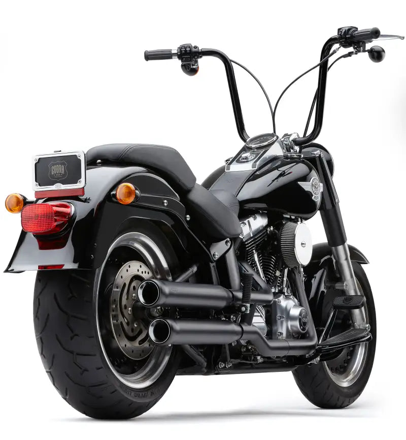 3" Nh Series Slip Ons Black Fat Boy/Dce 07 17 - COBRA